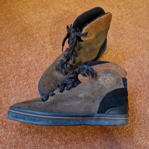 Clarks Blue and Brown Suede High-Top Sneakers